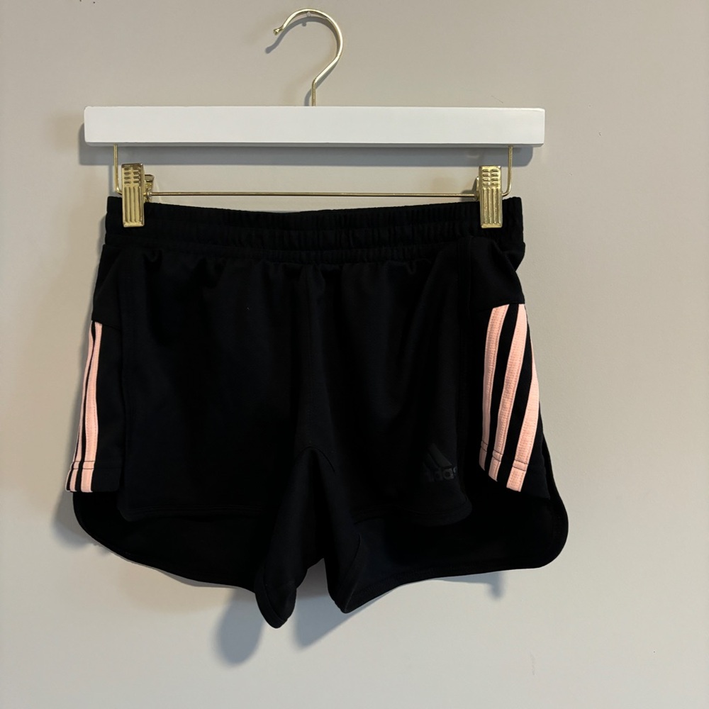 adidas Black and Pink Athletic Shorts